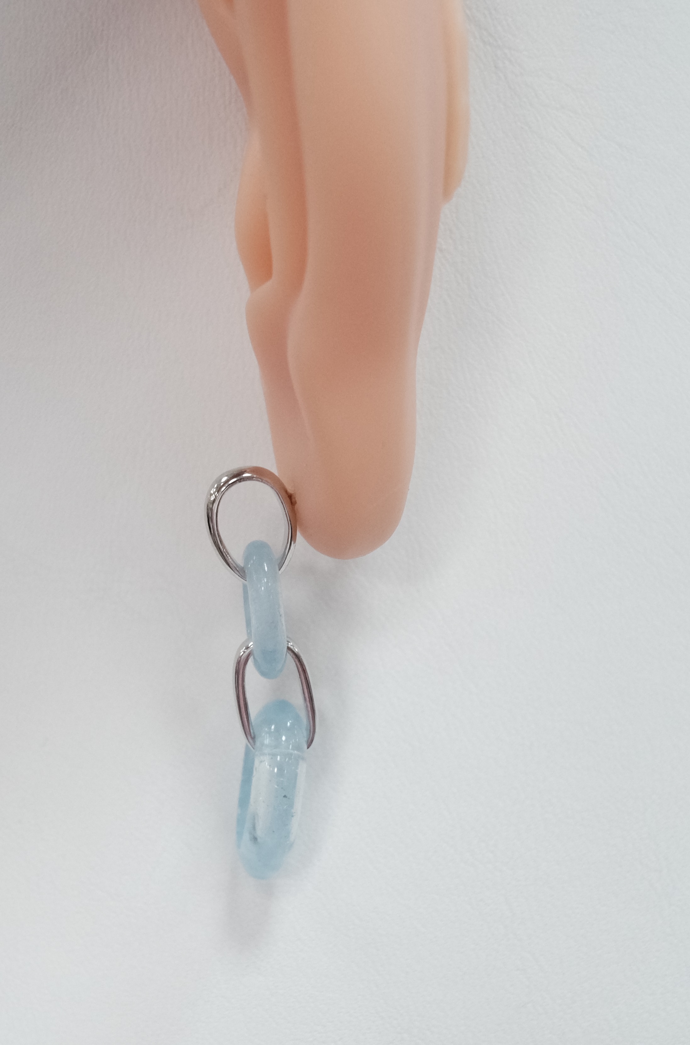 Серебряные серьги с аквамаринами